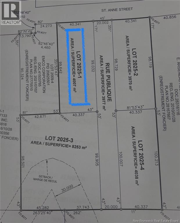 Lot St-Anne Street, Bathurst, New Brunswick  E2A 6X2 - Photo 10 - NB123998