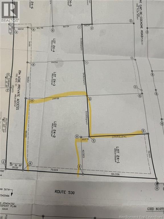 Lot 24-1 Route 530, Cap-De-Cocagne, New Brunswick
