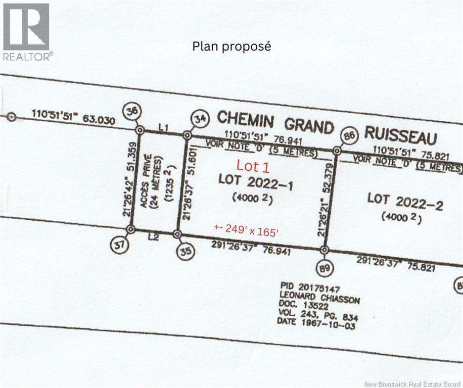 4,000 mc Chemin Grand Ruisseau, Pigeon Hill, New Brunswick